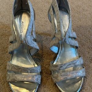 Antonio Melani Silver Strappy Heels